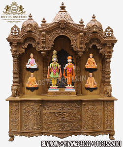 Modish tasarım tik ahşap Mandir kapılar trend Modern tapınak tasarımları ile ev için şık tik ahşap Mandir kapılar - Product Image 5