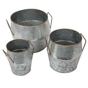 Antik tasarım ve hava koşullarına dayanıklı kaliteye sahip modern rustik ayarları premium görünümlü galvanizli bahçe ekici - Product Image 1