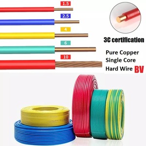 PVC電線ケーブル1/1.5/2.5/4/6/10mm BVシングルコア銅ハードワイヤ - Product Image 5