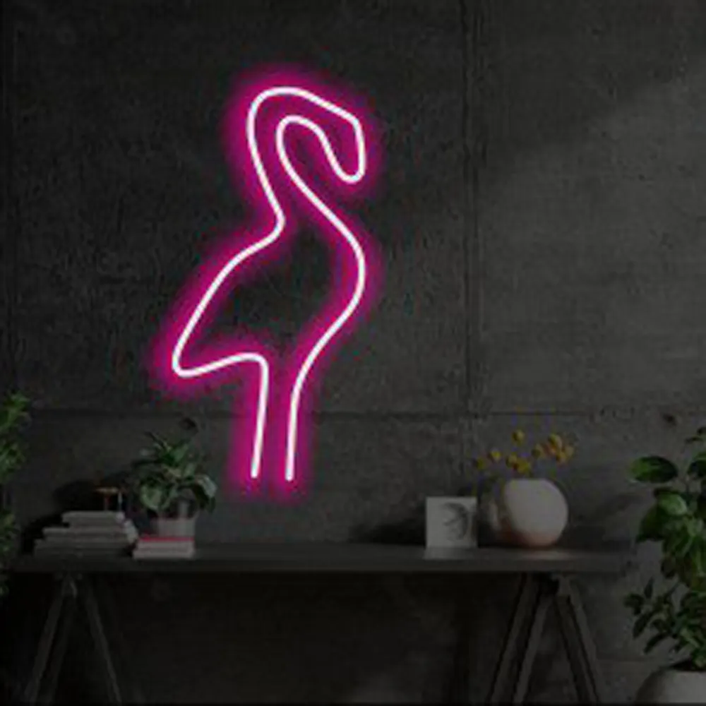 Flamingo Paradise: insegna al Neon a LED personalizzata-decorazione squisita per trasformare il tuo spazio in un paradiso tropicale