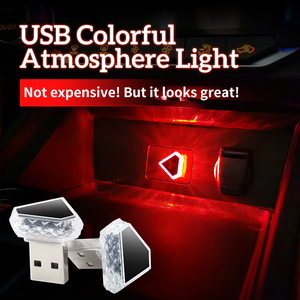 Otomatik iç aydınlatma için dokunmatik renkli yanıp sönen aksesuar ile kablosuz USB iç araba atmosfer ışığı - Product Image 4
