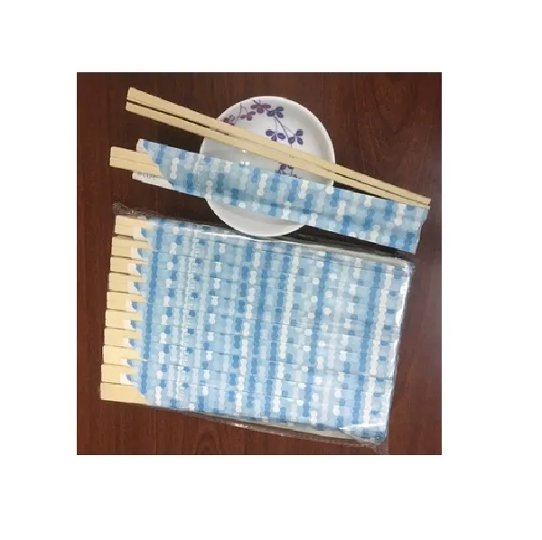 Economi wooden chopsticks - Disposable chopsticks wooden half paper bag packing design of customer needs from BAO LAM