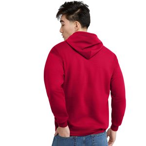 ユニセックスカンガルーポケットプルオーバーパーカーカスタムロゴ通気性特大スウェットシャツ赤大人秋スタイル無地染めテクニック - Product Image 2