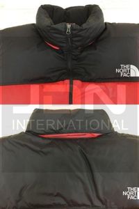 红色北脸高品质河豚夹克保暖男士北脸河豚夹克成人冬季河豚夹克