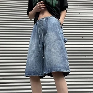 男性用カジュアルデニムショートパンツ男性用バギーウォッシュショーツカスタマイズスタイリッシュなデザイン100% コットンショーツ