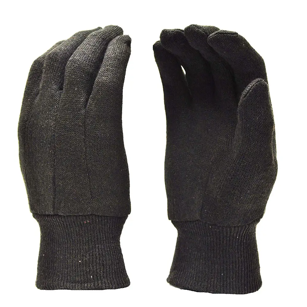 Nieuwe Aankomst Bruine Jersey Handschoenen Voor Algemene Doeleinden Industriële Tuin Veiligheid Redelijke Prijs Katoen Jersey Werkhandschoenen Op Maat