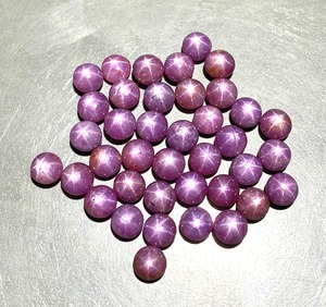 Ruby Star Cabochon 5 mm-10mmラウンドシェイプジュエリー作り宝石ミックスサイズ7月誕生石癒し石