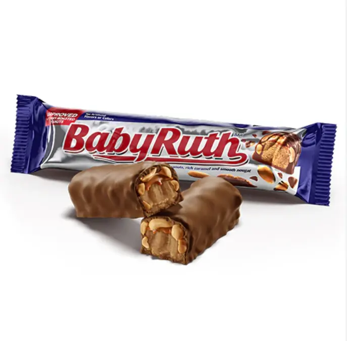 Barras de caramelo Baby Ruth Milk Chocolate-Entrega de aperitivos exóticos/venta al por mayor Baby Ruth 24 unidades por cartón para venta al por mayor