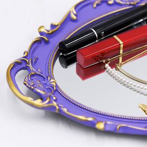 顶级流行设计手工圆形金属托盘咖啡食品服务器托盘简约现代折扣价格 - Product Image 5