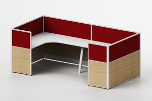 2-Person L Shaped Office Workstation Stylish Room <strong>Table</strong> Design <strong>for</strong> Optimal Workspace Efficiency - Product Image 5
