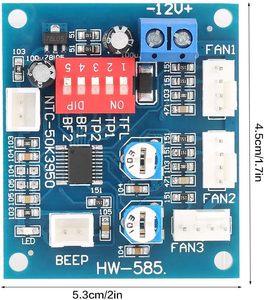 Módulo de termostato PWM con sensor DC 12V Controlador de velocidad de 4 cables para circuitos integrados de control de temperatura del ventilador - Product Image 6