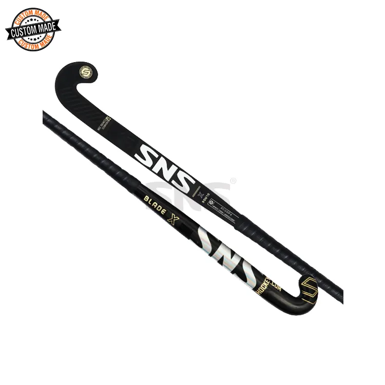 Bâton de hockey sur gazon en carbone 100% de marque personnalisée de qualité supérieure avec armure en carbone 3K idéal pour les joueurs expérimentés