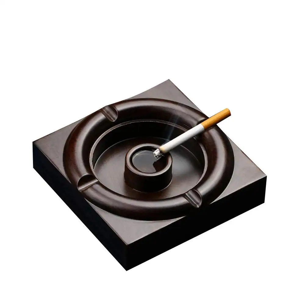 Premium Alta Qualidade De Madeira Brown fineshed Tamanho Personalizado Ash Tray Bandeja De Cinza De Fumar Qualidade Exclusiva A Preço Acessível