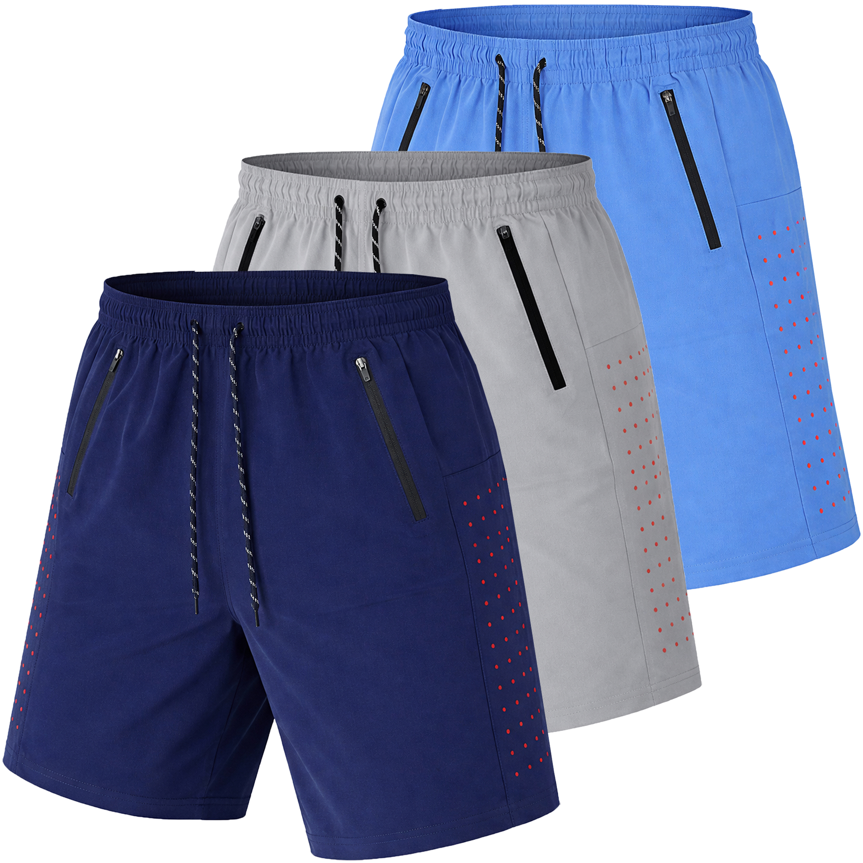 Navy & Silver & Light Blue (Dotted Trim)