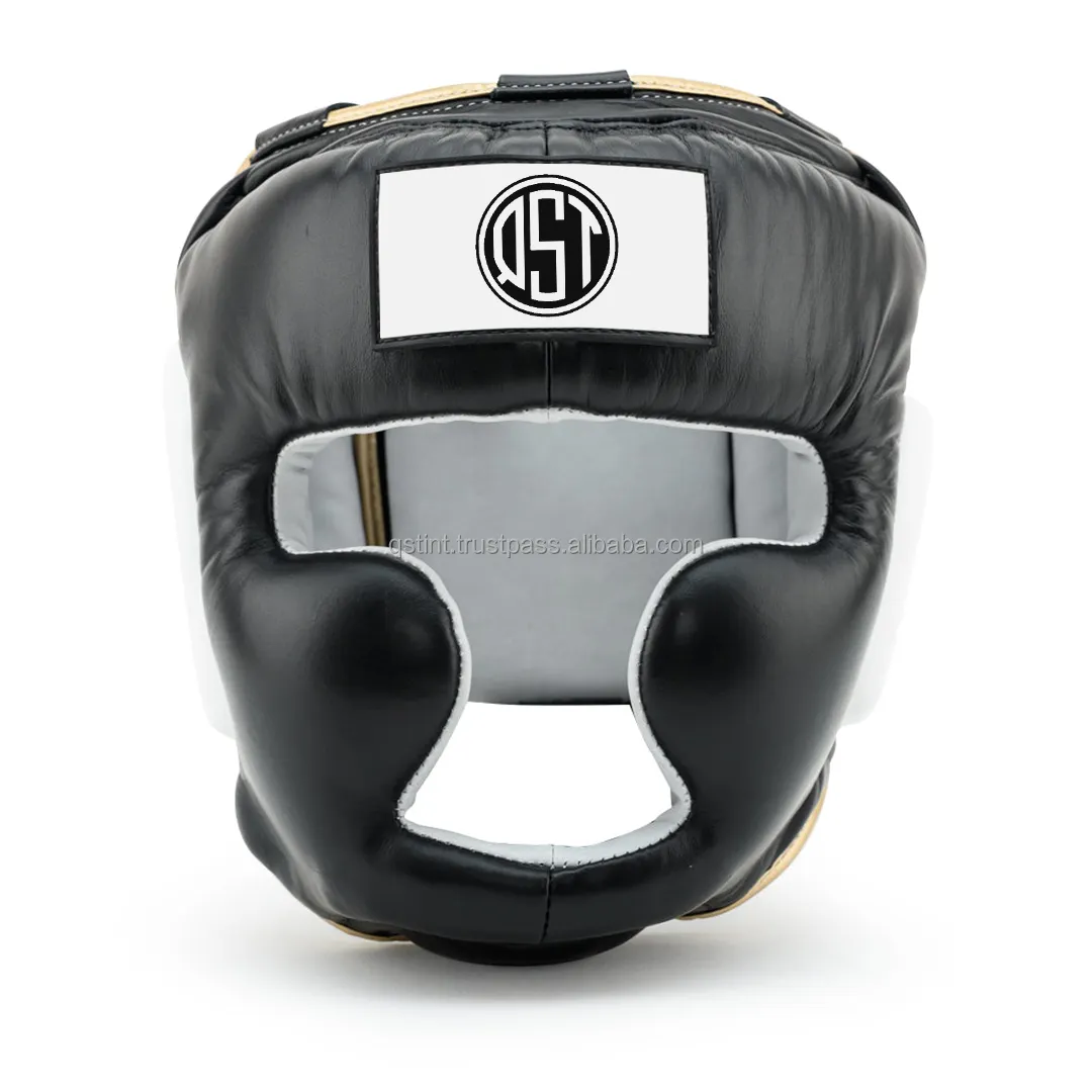Chất lượng hàng đầu thiết kế mới tùy chỉnh đấm bốc bảo vệ đầu MMA Chiến Đấu Đào tạo Mũ Kickboxing Mặt Cằm bảo vệ đấm bốc đầu bảo vệ