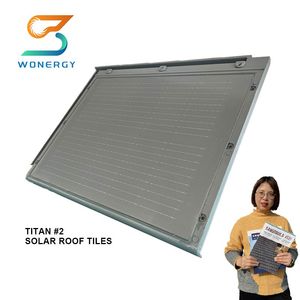 推广汉能顶级能源住宅Bipv 35w光伏发电双玻璃太阳能屋面瓦