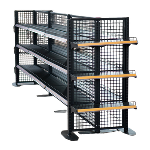 Adong A49 hai mặt Heavy Duty kim loại kệ siêu thị cửa hàng hiển thị giá mới đáng tin cậy lưu trữ làm bằng thép vật liệu gỗ - Product Image 1