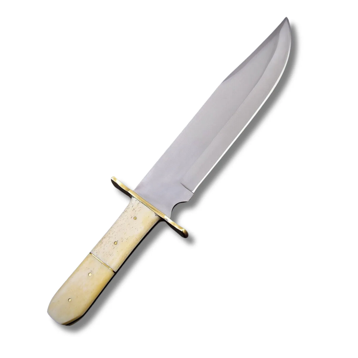 Bán Buôn Handmade Thép Bowie Dao Với Nai Sừng Xử Lý Và Da Tốt Vỏ Bọc Viking Dao Ngoài Trời Dao Brass Xử Lý