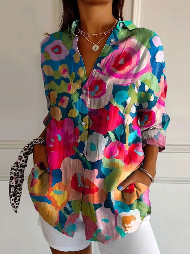 Colorful flower shirt