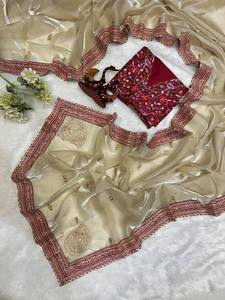 Traditional Indian Jimmy Choo Saree Elegant <strong>sequences</strong> and <strong>coding</strong> Embroidery work Bridal Latest Sare Ethnic Look Party Wear