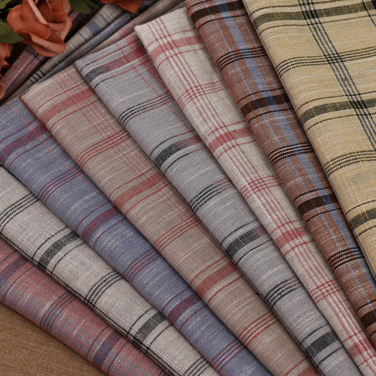 Rayon-linen Check Fabric
