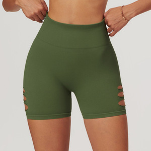 Hàng Mới Mùa Hè Cao Eo Của Phụ Nữ Nhanh Chóng Khô Phòng Tập Thể Dục Quần Short Thoáng Khí Vải Yoga Quần Short Với Mô Hình Nóng - Product Image 5