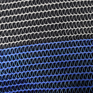 Venta caliente 80GSM HDPE de alta densidad Forma de media luna Borde azul blanco Red contra granizo - Product Image 3