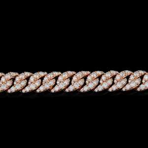 Hip Hop lab grown Cuban Link Chain Iced Out 925 Sterling Silver Two ToneカスタムVVS lab createdダイヤモンドCuban Chain for wedding - Product Image 4