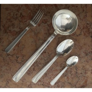 Giá thấp cổ điển thiết lập của bạc mạ nghệ thuật Deco dao kéo cho 12 người súp thìa ngã ba muỗng cà phê Bạc nhà bếp Flatware Set - Product Image 1