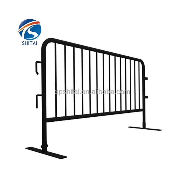 Barriera di traffico in metallo barriera di controllo della folla zincata sicura e portatile impermeabile folla recinzione temporanea per la costruzione