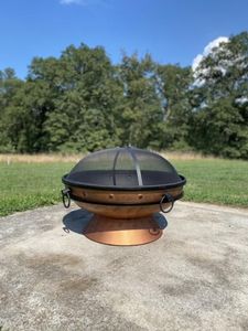 Durable copper fire pit with stylish <strong>round</strong> design and reliable fire performance for garden and <strong>patio</strong> use - Product Image 4