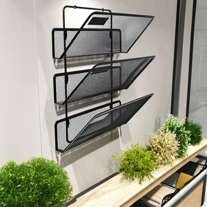新しいデスクトップファイルとブックストレージラック壁掛け多層ストレージラック - Product Image 2