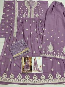 ชุดเดรสยาวผ้าจอร์เจียแบบอินเดียและเย็บจากผ้าฝ้ายมาซากาลิพร้อมชาราขนาดพิเศษสำหรับชาวอิสลาม - Product Image 2