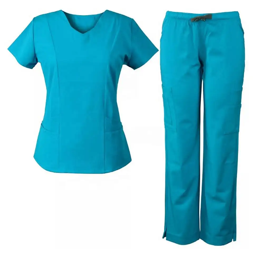 Traje de enfermería personalizado para mujer Doctor esteticista Hospital elástico enfermera médico uniforme conjunto para adultos