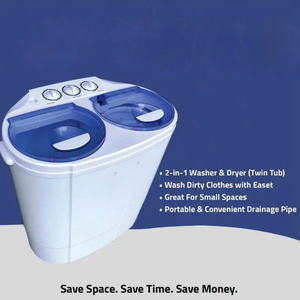Best Seller Portable Compact Mini <strong>Double</strong> Washer 13 Lbs Capacity with Automatic Wash and Spin Cycle Built-In Gravity Drain - Product Image 6