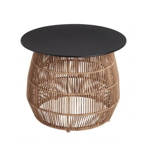 Customized Black and Brown Color Coffee Table Modern Design Furniture Round <strong>Center</strong> Table Hotel and Home Decoration <strong>2025</strong> - Product Image 1