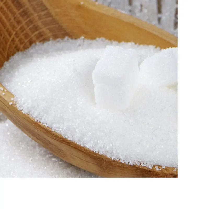 น้ำตาลทรายขาวบริสุทธิ์คริสตัลน้ำตาล45 icumsa ผลิตจากอ้อย100%