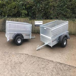 强大的双轴液压自卸拖车，带电机单元，新用于建筑全地形车运输农场拖车 - Product Image 2