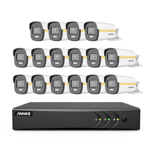 Annke กล้องวงจรปิด2MP มองเห็นได้ในตัวพร้อมกล้องบันทึกวิดีโอดิจิตอล5MP 16ช่อง, ไมค์ในตัวทรงกระสุนถาวรในตัว - Product Image 1