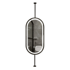 Akıllı yaratıcı oval ayna lambası dokunmatik asılı makyaj kademesiz karartma dekoratif modern led duvar lambaları akıllı ev ışıkları - Product Image 5