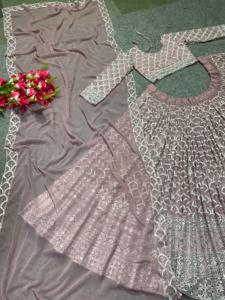 Lehenga choli อินเดียบอลลีวูดงานแต่งงานปาร์ตี้ปากีสถานสวมใส่สำเร็จรูป - Product Image 3