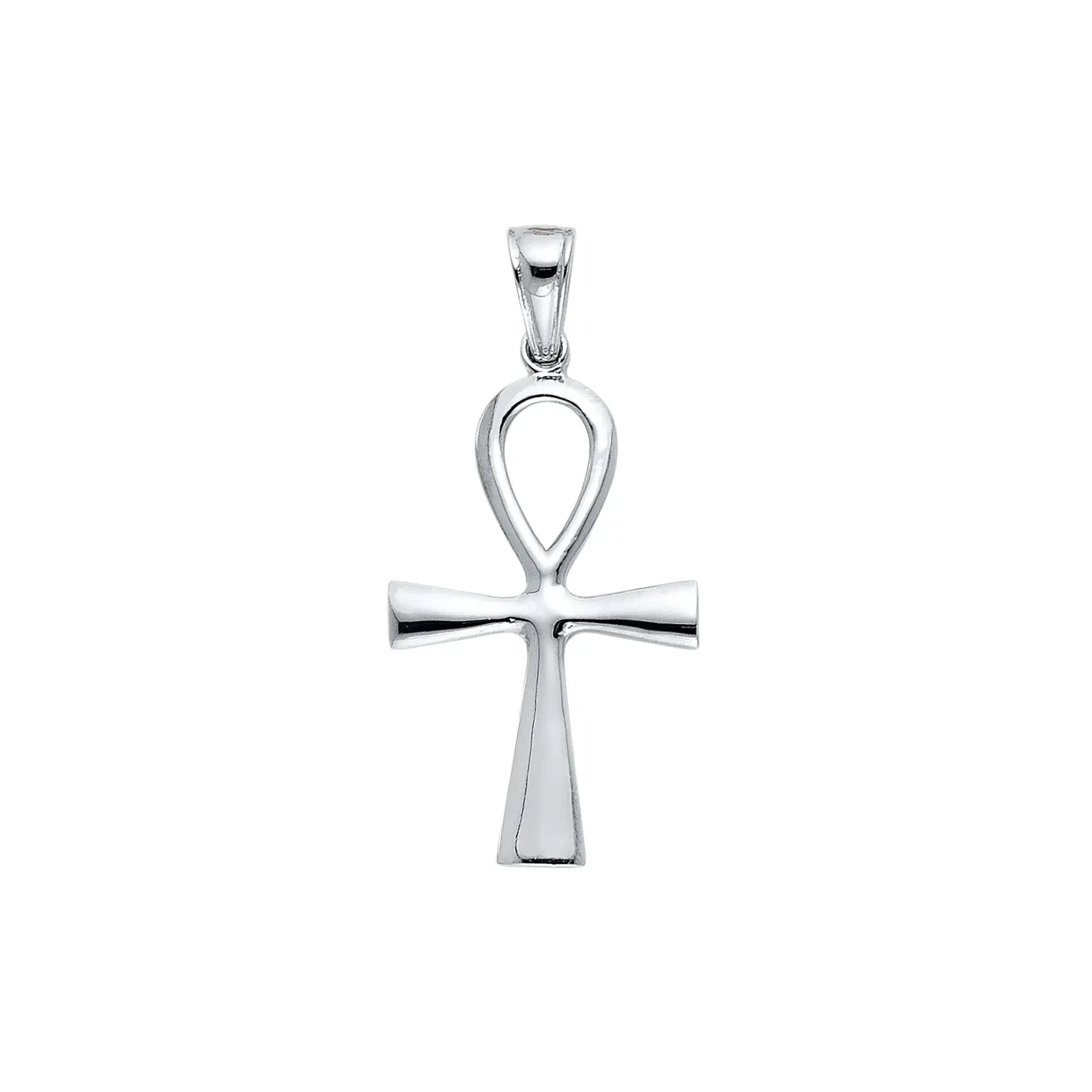 Elegante 14K Chapado en plata Religioso Antiguo Egipcio Ankh Cruz Colgante Simbólico Joyería Fina