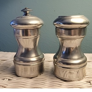 El işi Metal tuz karabiber Mills klasik ahşap Caddy mutfak ek ile iki geleneksel şekil Set - Product Image 4