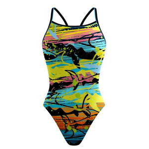 100% Premium Quality Ladies Swimming Suit Poliéster Spandex Tank Bra Sublimation Swim Singlet para meninas