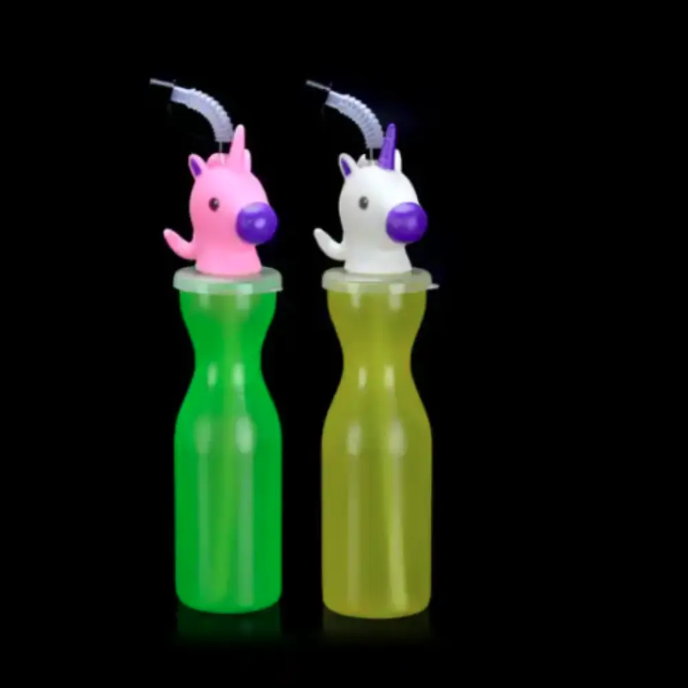 500ml 16oz desechable troyano dibujos animados animal plástico PET bebida botella para jugo leche té hecho en Vietnam