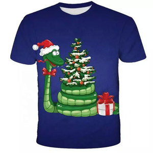 Noel erkek t-shirtü boyun grafik T shirt noel tişörtleri 3d baskı komik Led Merry Christmas tişörtleri erkekler kadınlar için - Product Image 4