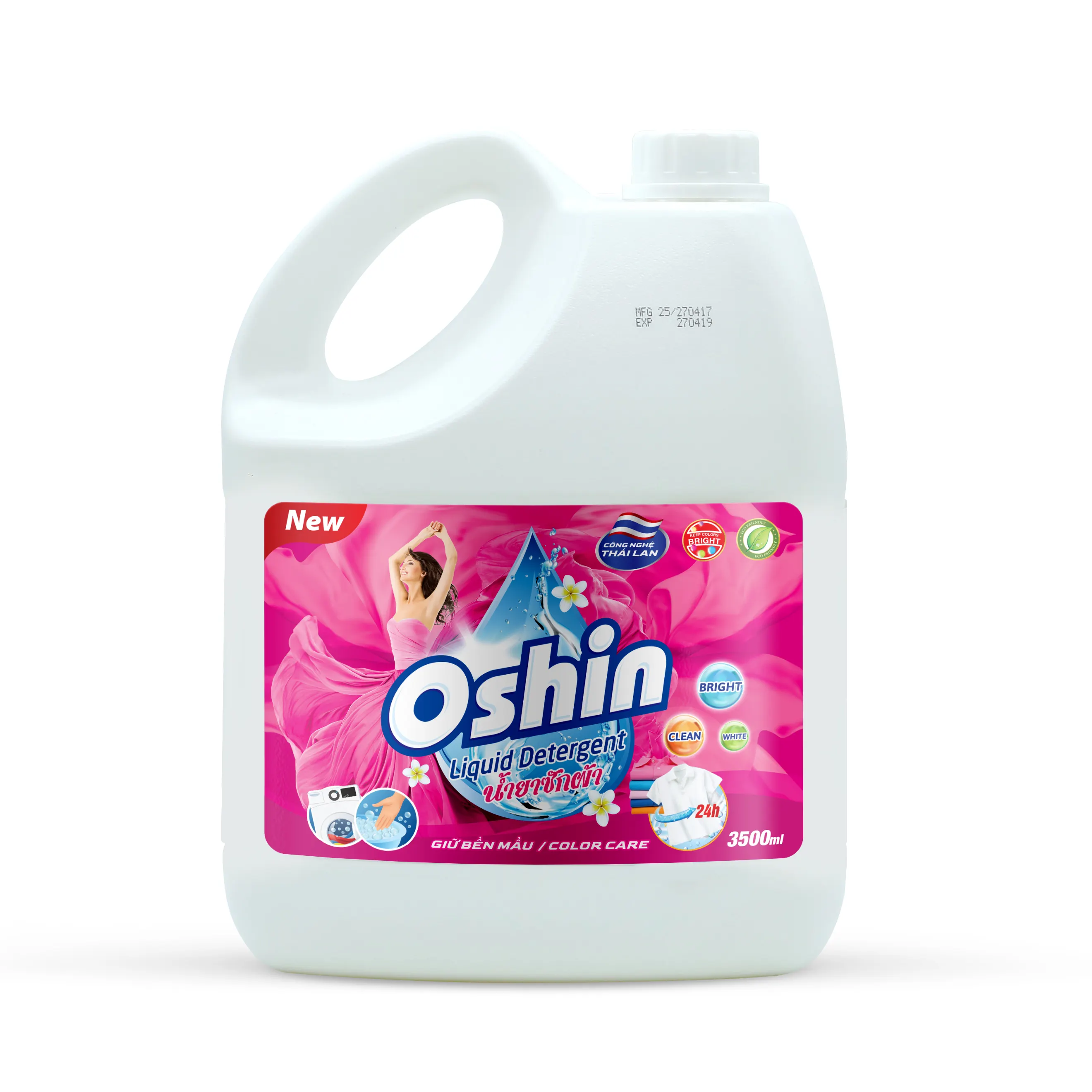 ODM OEM Oshin detersivo liquido 3500ml cura del colore Anti-odore abbigliamento sostenibile detergente liquido detersivo per bucato