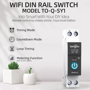 Aismartlink Tuya WiFi Smart interruttore di circuito con misurazione DIN Rail Loop di temporizzazione interruttore telecomando senza fili nero <span class=keywords><strong>Zigbee</strong></span> 25A - Product Image 2