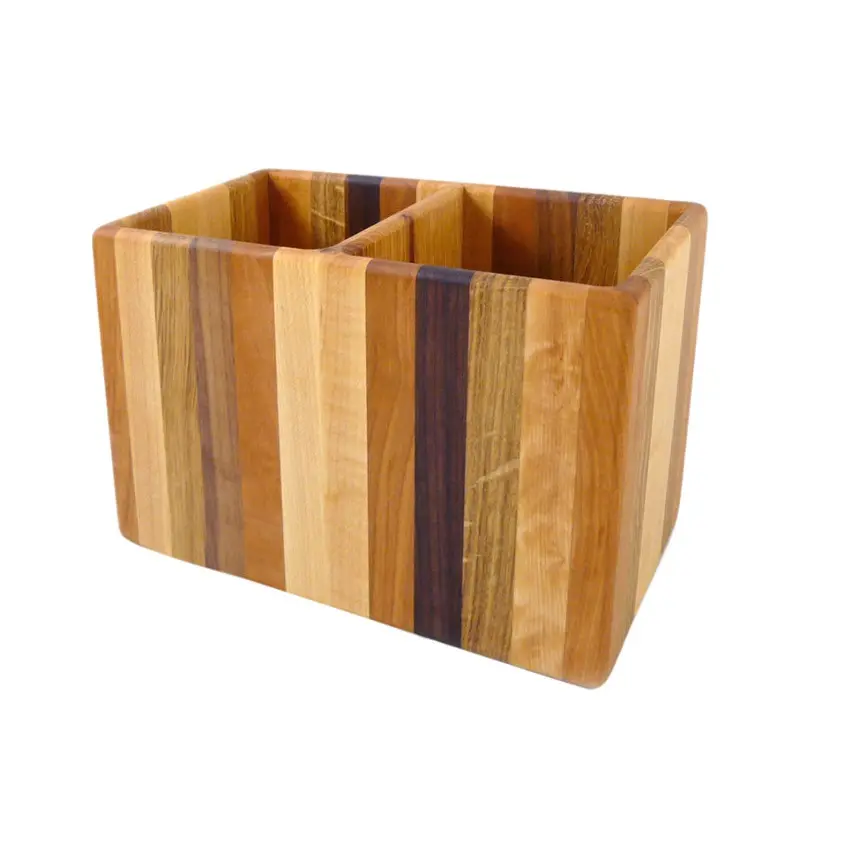 Подставка для столовых приборов деревянная коробка для кухонных инструментов и аксессуаров, подставка для ложек из натурального дерева для отелей и ресторанов