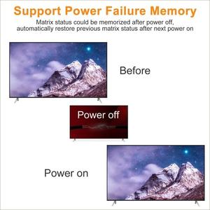 TESmart-Interruptor de vídeo 8x8, matriz de vídeo 4K 60HZ con L/R, compatible con memoria de apagado, LAN inteligente EDID RS232 IR remoto, 8 en 8 salidas, HDMI - Product Image 3